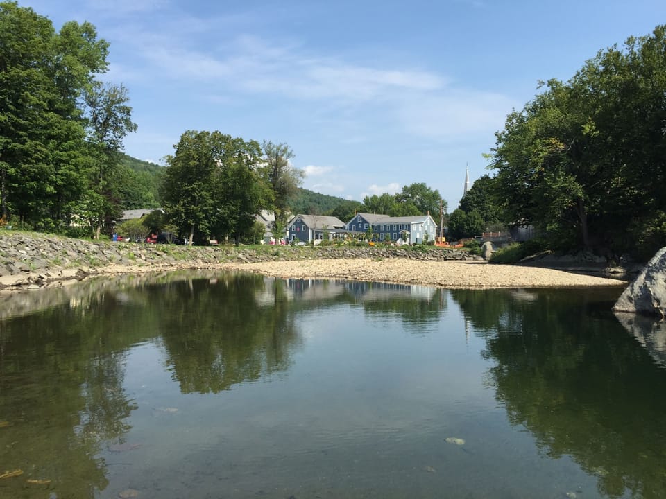 Toes in the river,  looking towards Twisted Halo.