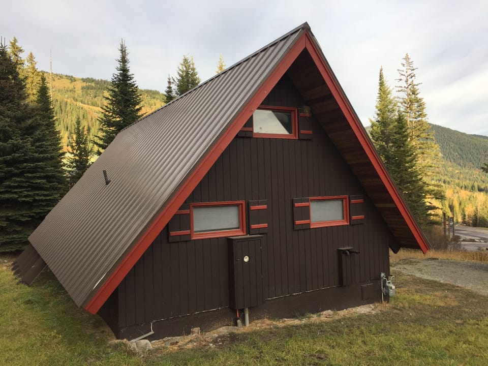 entrance side of cabin