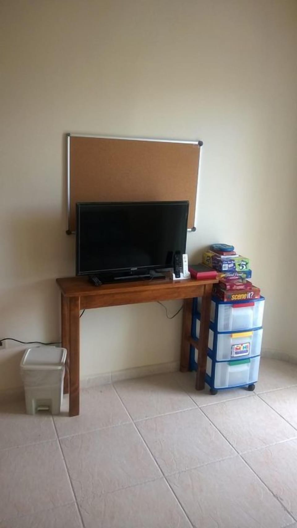 TV with Wii and board games
