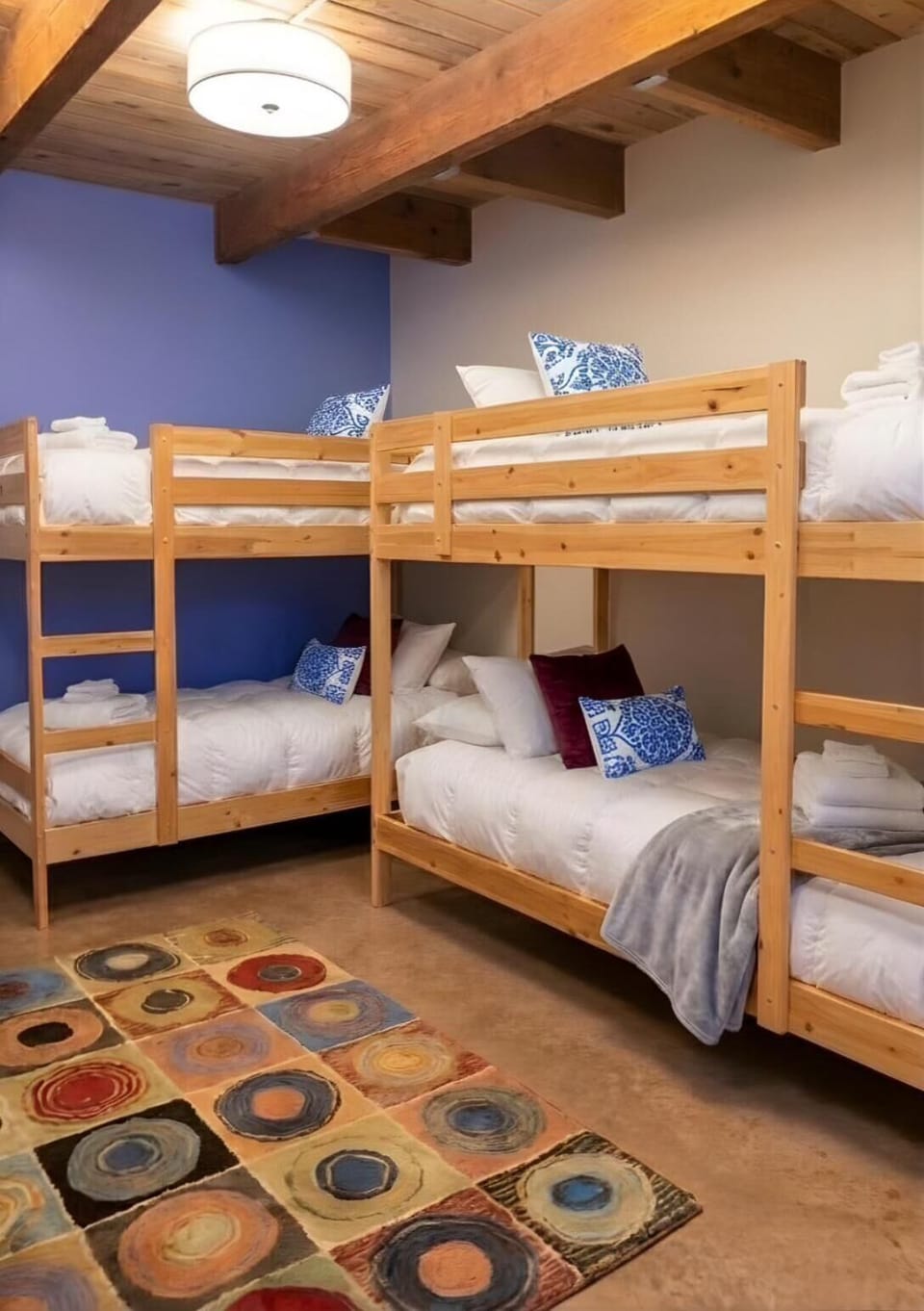Comfortable bunk room designed for groups—ideal for families or extra guests on your Manzanita getaway