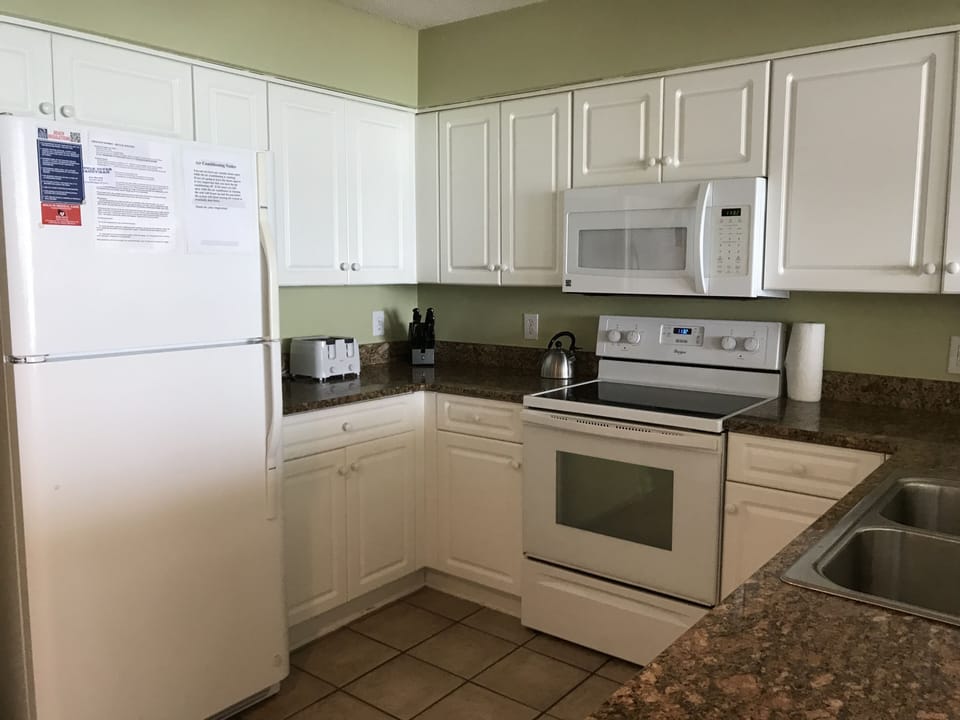 Radiant stovetop and built in microwave