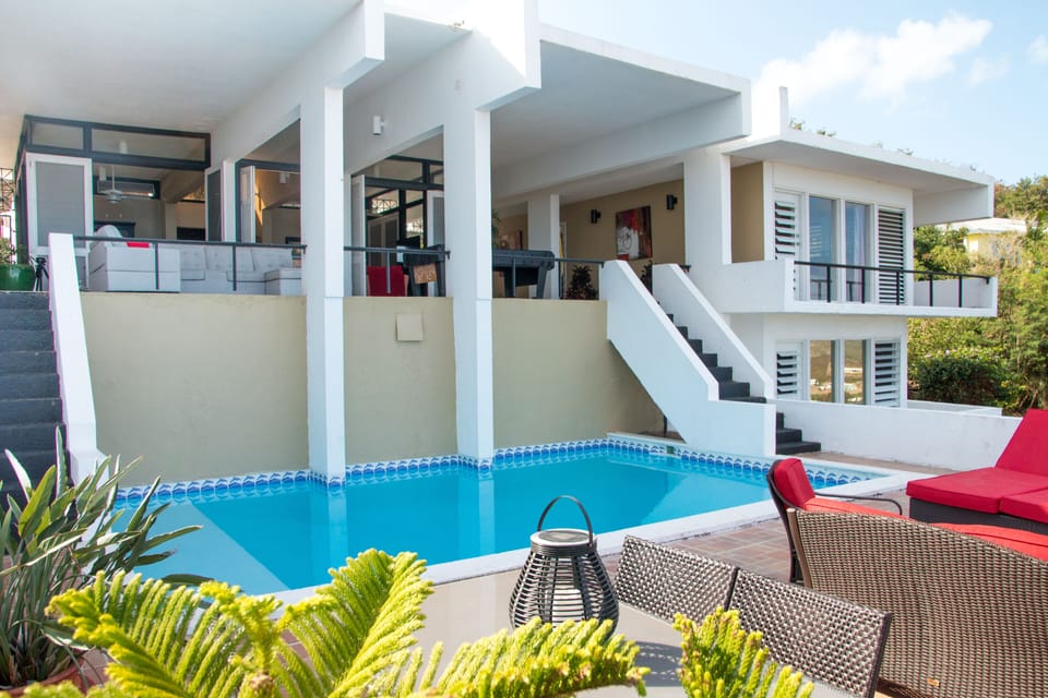 Pool and lower balcony area
