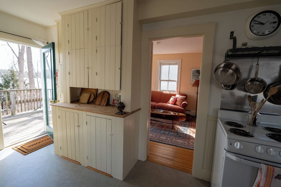 Kitchen and entry to deck