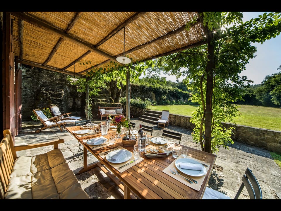 Dining on terrace