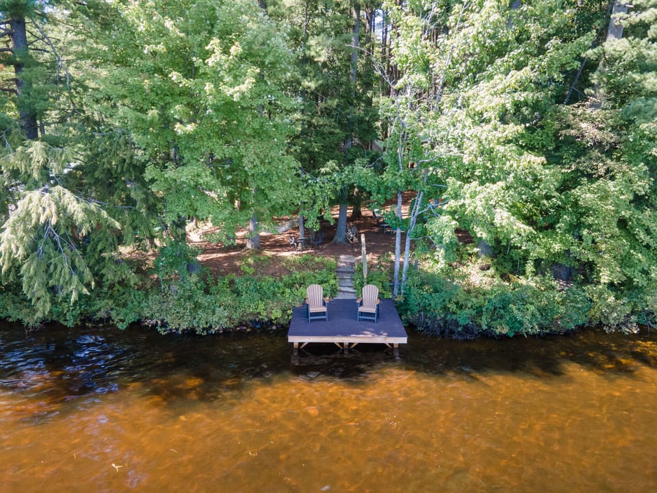 Front dock facing lake