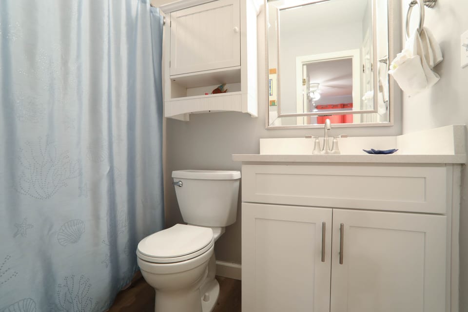 First floor bath has access from BR and hallway