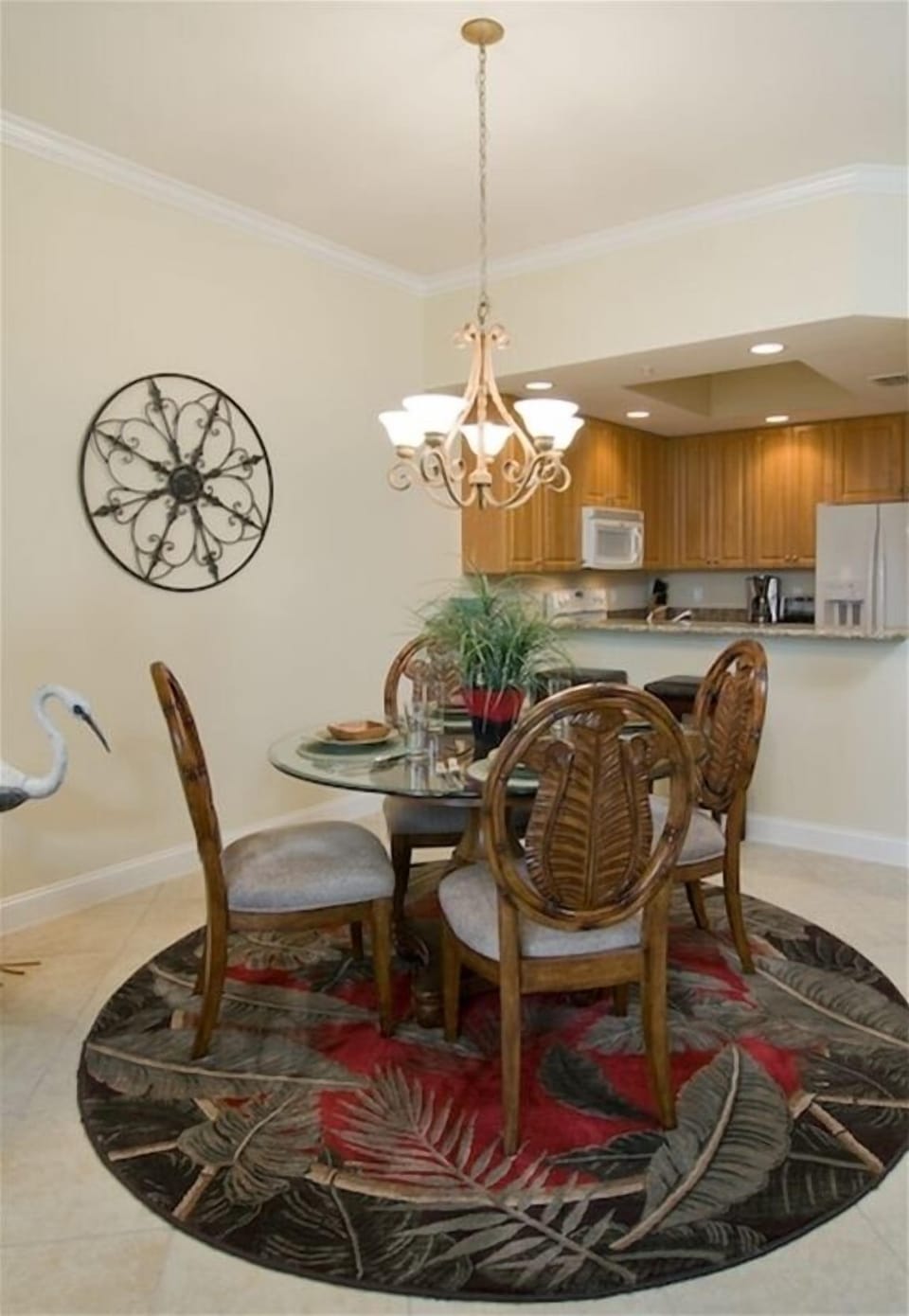 Convenient Dining Table next to Kitchen Bar.  Lanai dining also available.