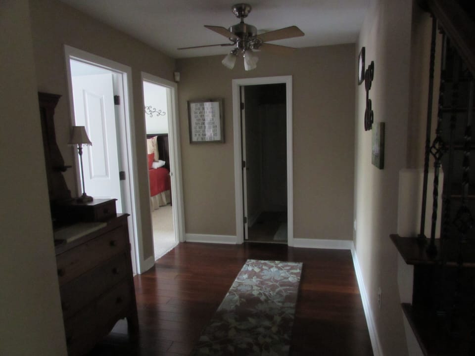 hallway to 2nd and 3rd main floor bedrooms