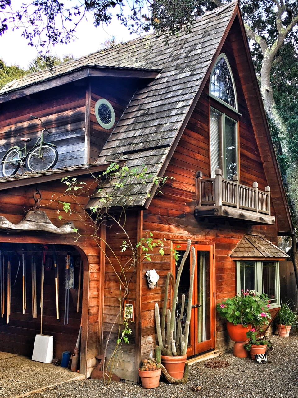 Treehouse with my art studio below.
Photo credit: Janet England