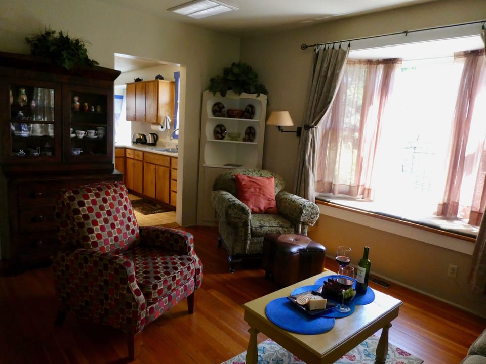 Living room looking toward the kitchen