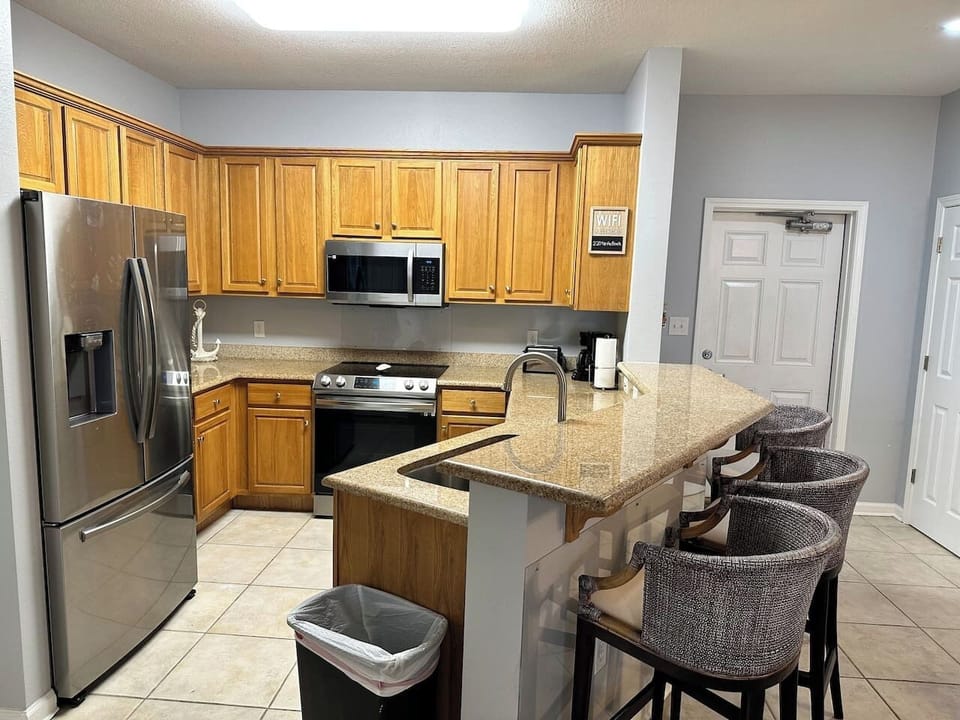 Brand new appliances and bar seating