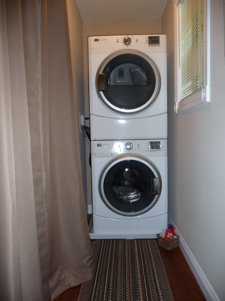 Laundry room and coat closet area