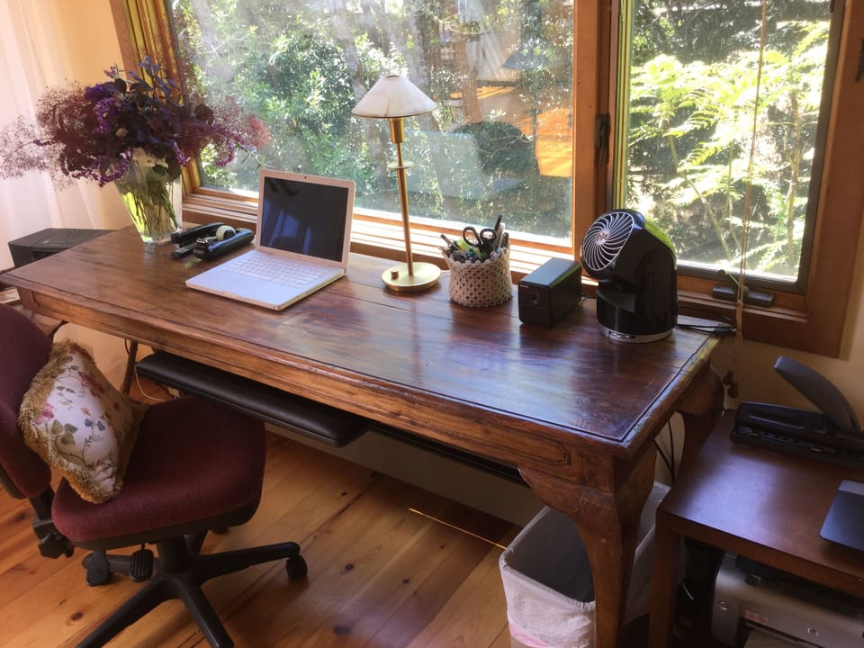 writing desk, secure Wi-Fi, printer, Bose sound radio & CD