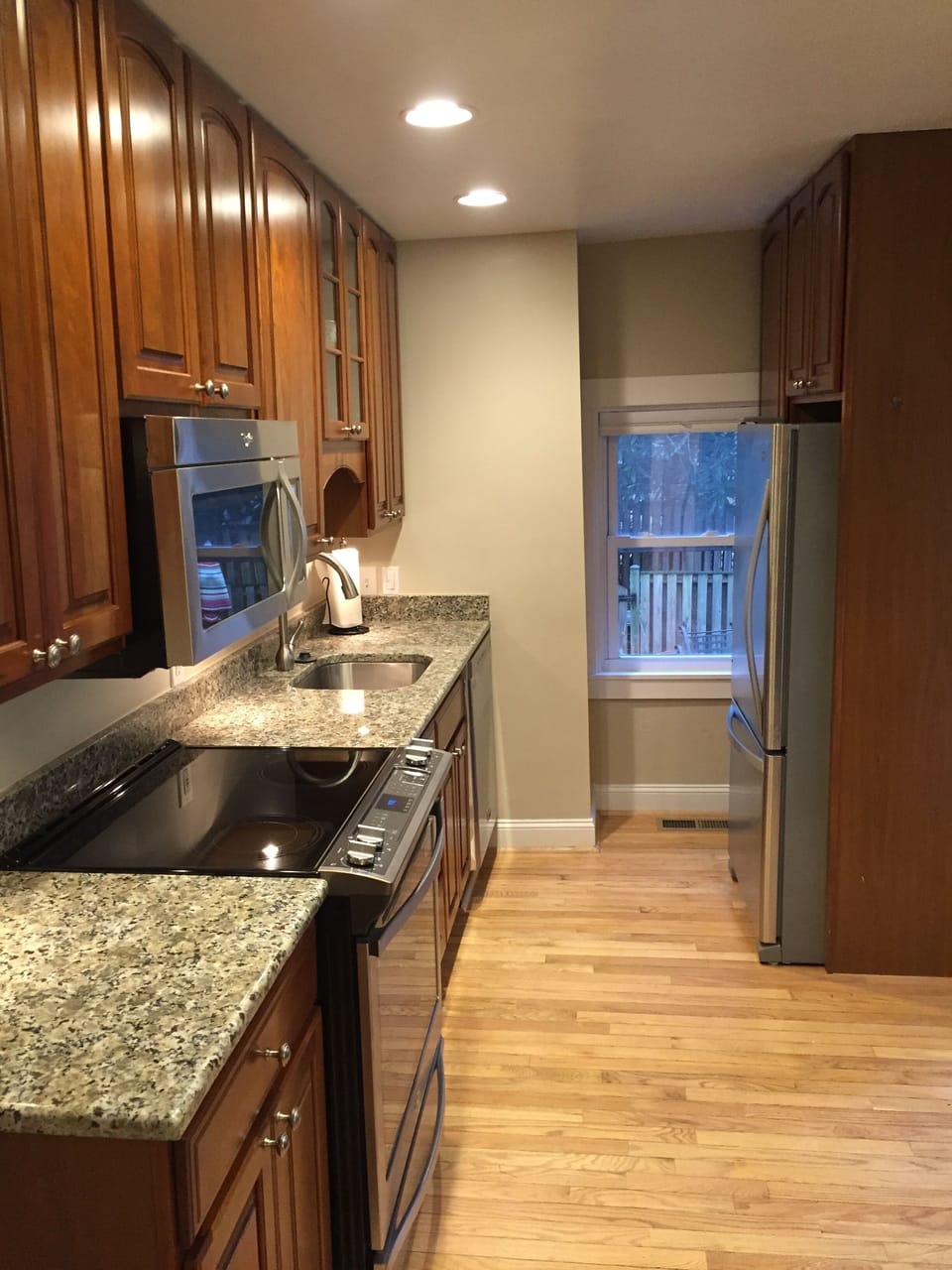 All top of the line stainless steel appliances and granite.
