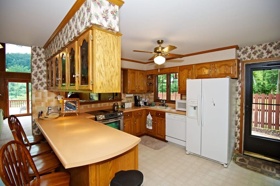 Aframe kitchen.