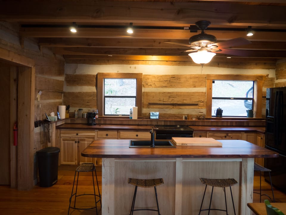 Newly remodeled kitchen: range, oven, sink, fridge, freezer, dishwasher