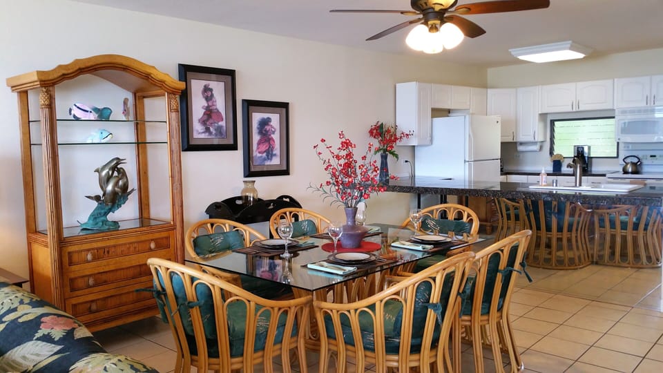 OVERVIEW OF THE DINING AND KITCHEN AREA