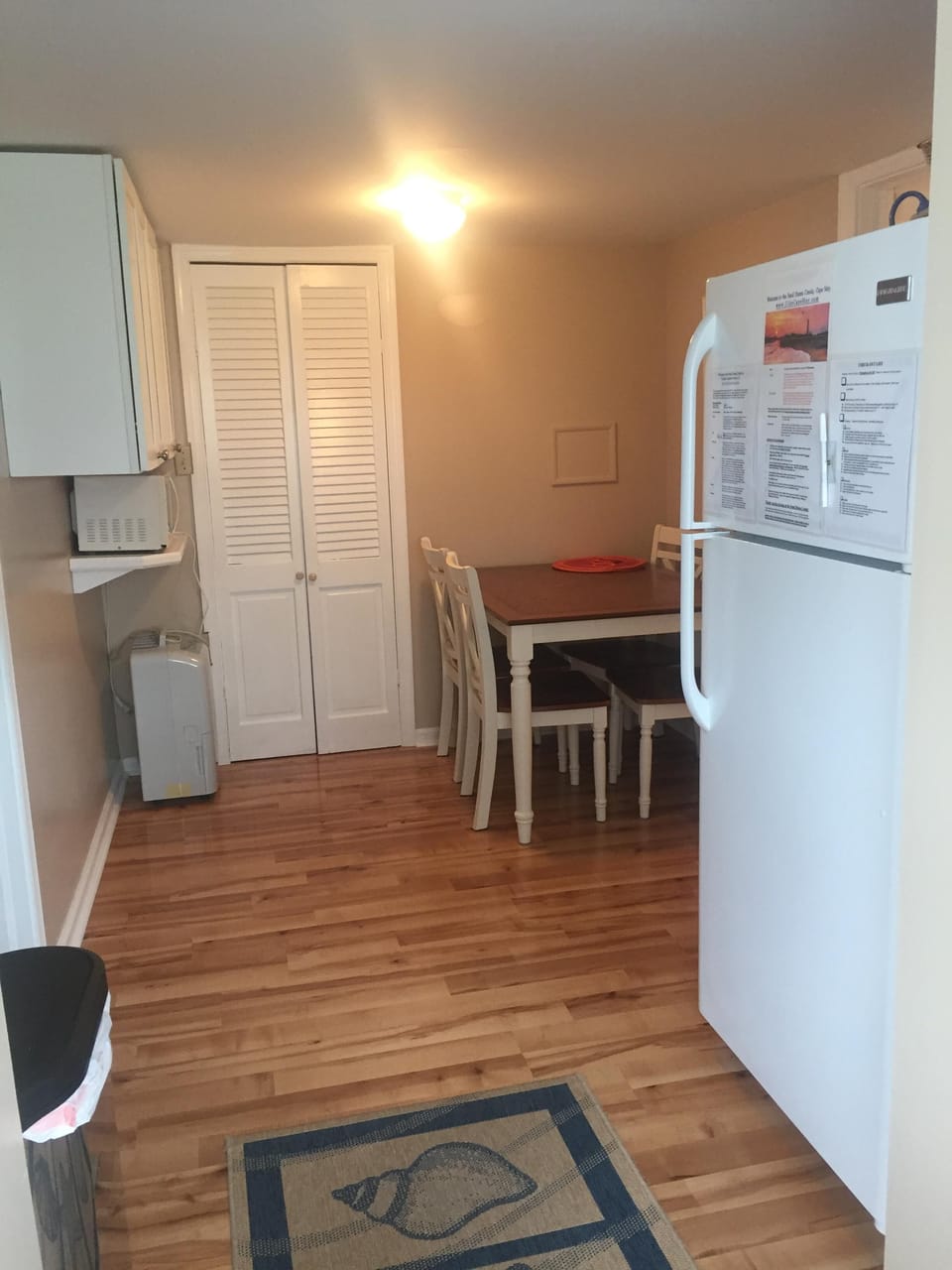 Kitchen.  Includes seating for 4, microwave and toaster. Pantry for storage.