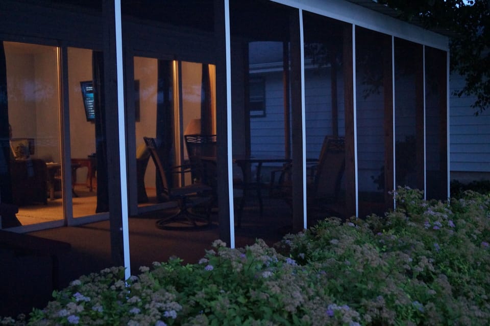 This is outside looking in at the people with no bug bites!