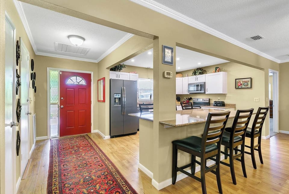 Open kitchen with island