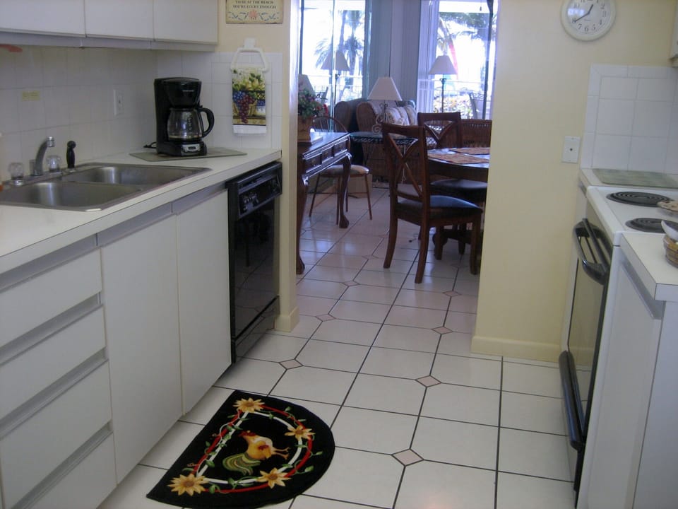 See the ocean from the kitchen