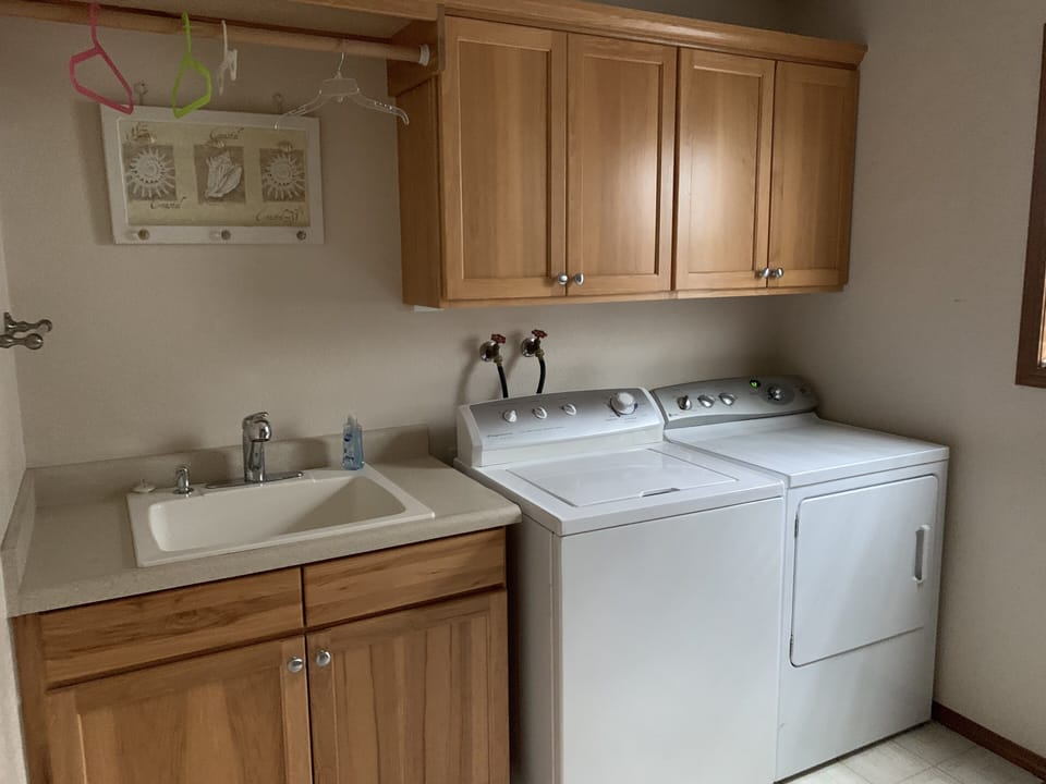 Spacious laundry room