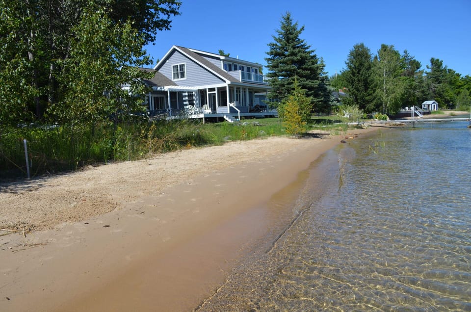 Shoreline at all time high water level.  We get more beach as water levels lower