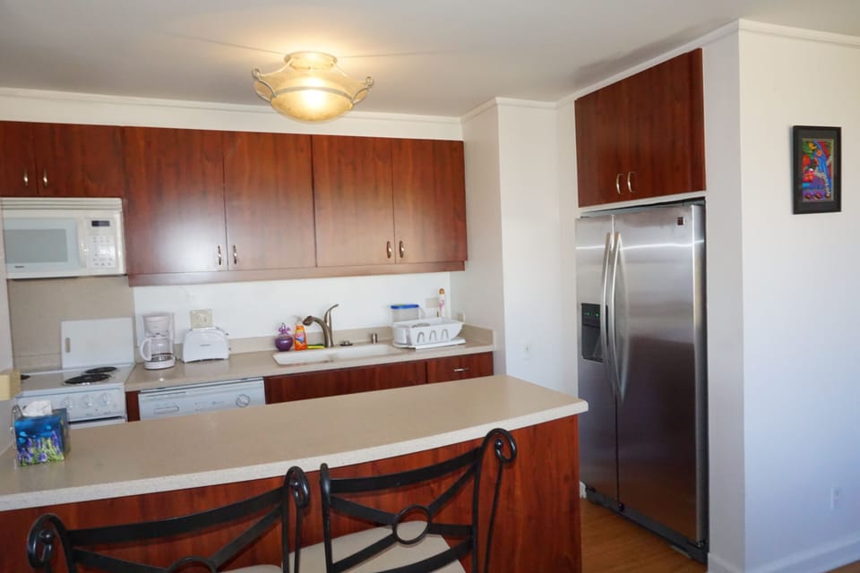 Counter Kitchen open to Living Room