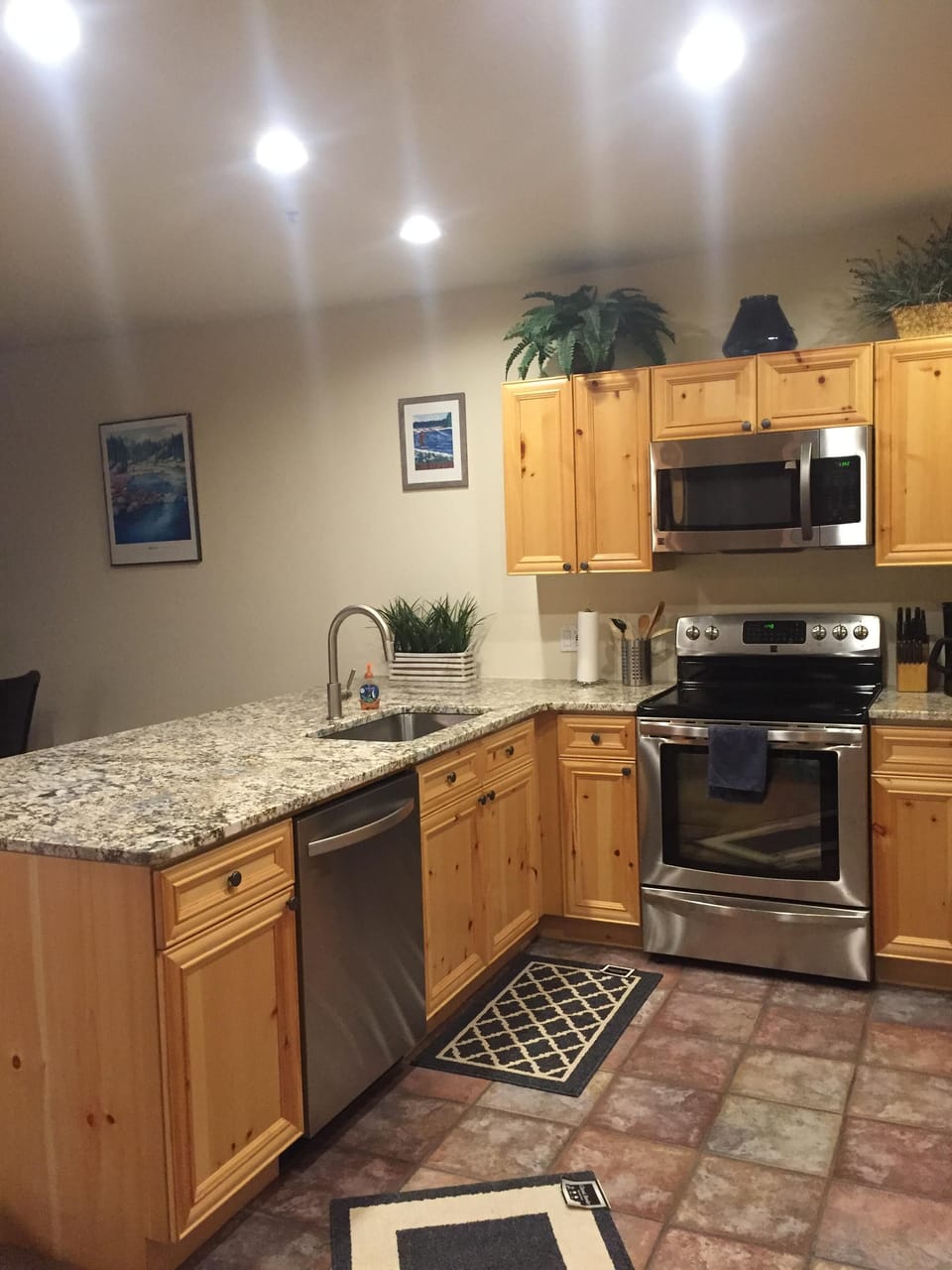 New granite in the kitchen