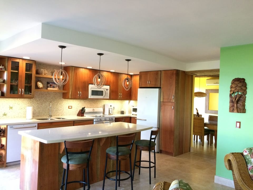 Main floor of the Villa — kitchen, living room, dining room, and full laundry.