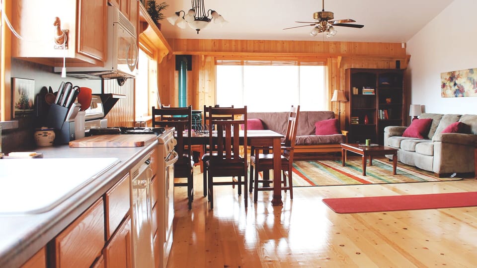 Bright and sunny main living space. Open floor plan perfect for families.