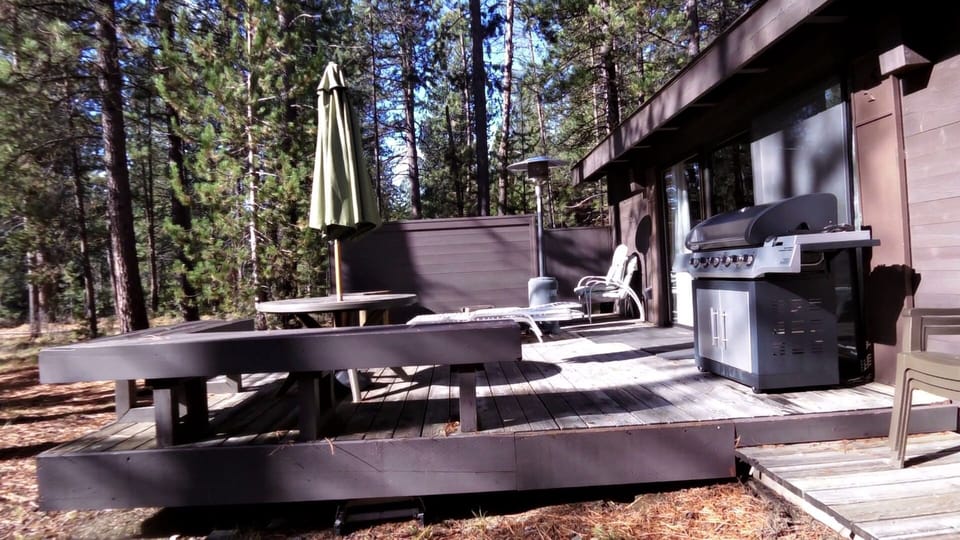Sunny back deck.