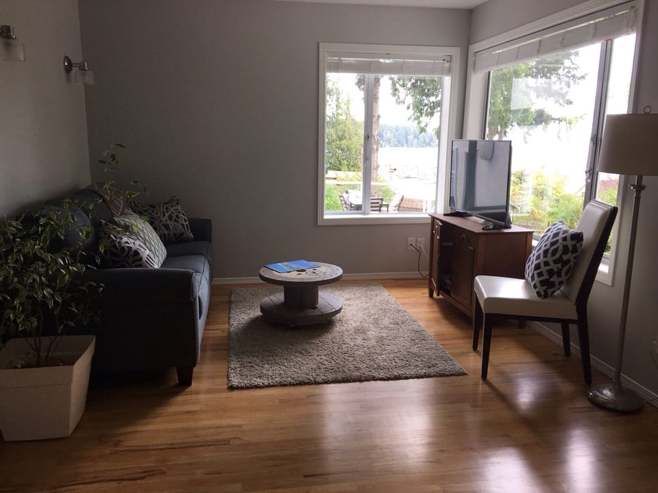 Main living area with pull-out sofa.