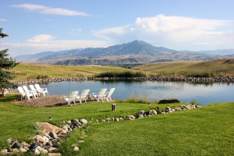 Relax and soak up the sun on a sandy 'beach' amidst panoramic vistas.