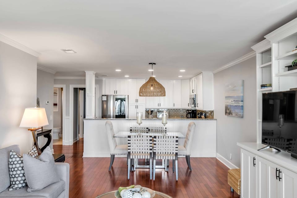Relaxing Dining Area with open-concept layout and dining table seating