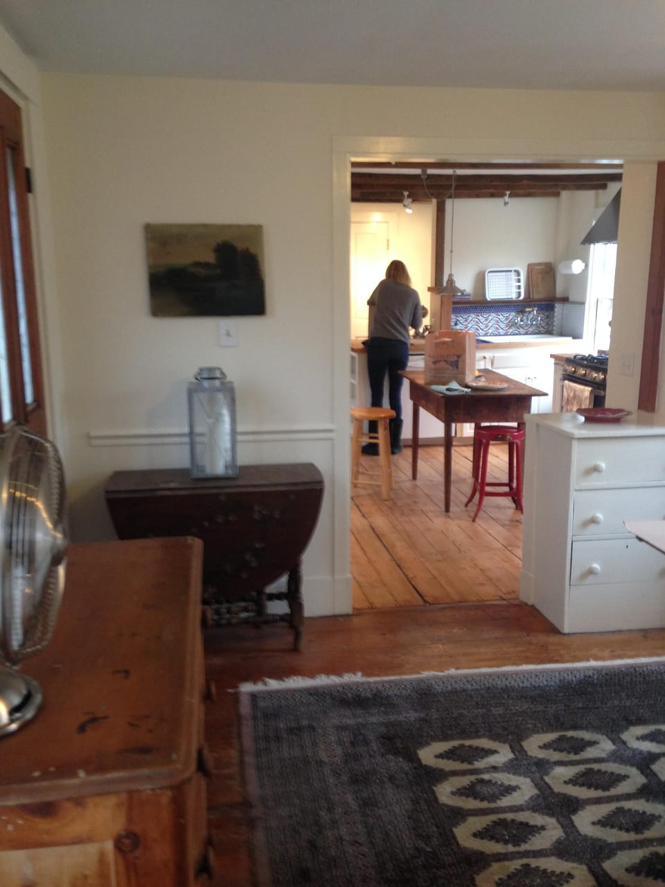 formal dining room, looking into kitchen beyond