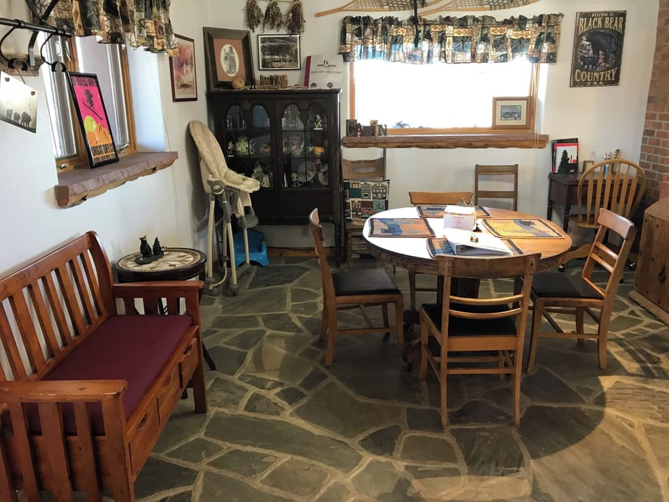 Downstairs dining room.