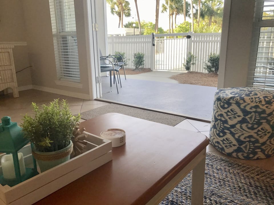 view of pool from family room