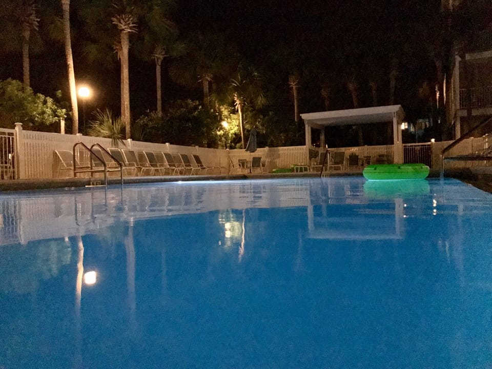 pool at night