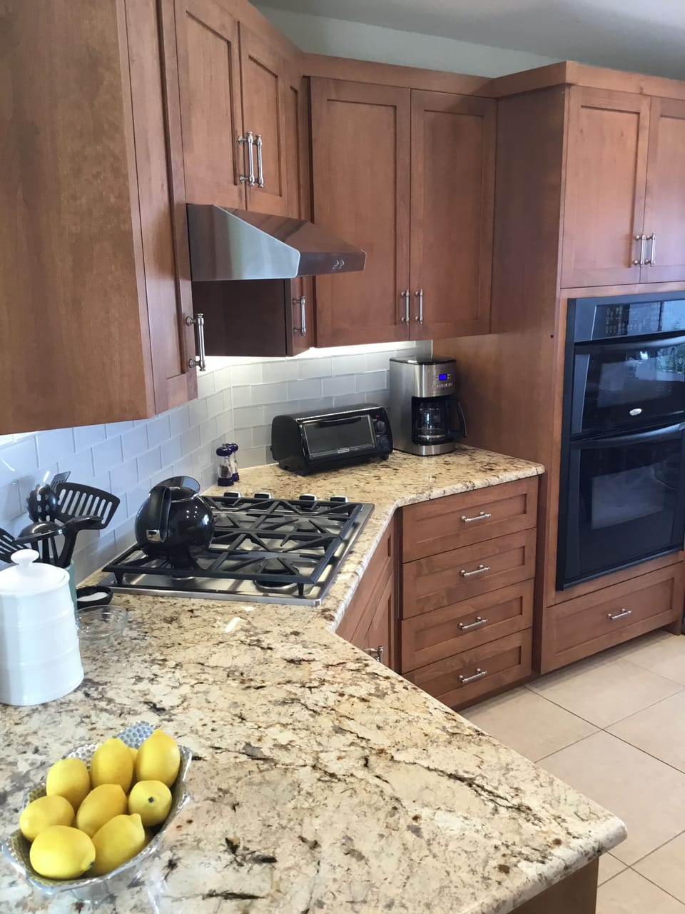 Cooking and serving areas.