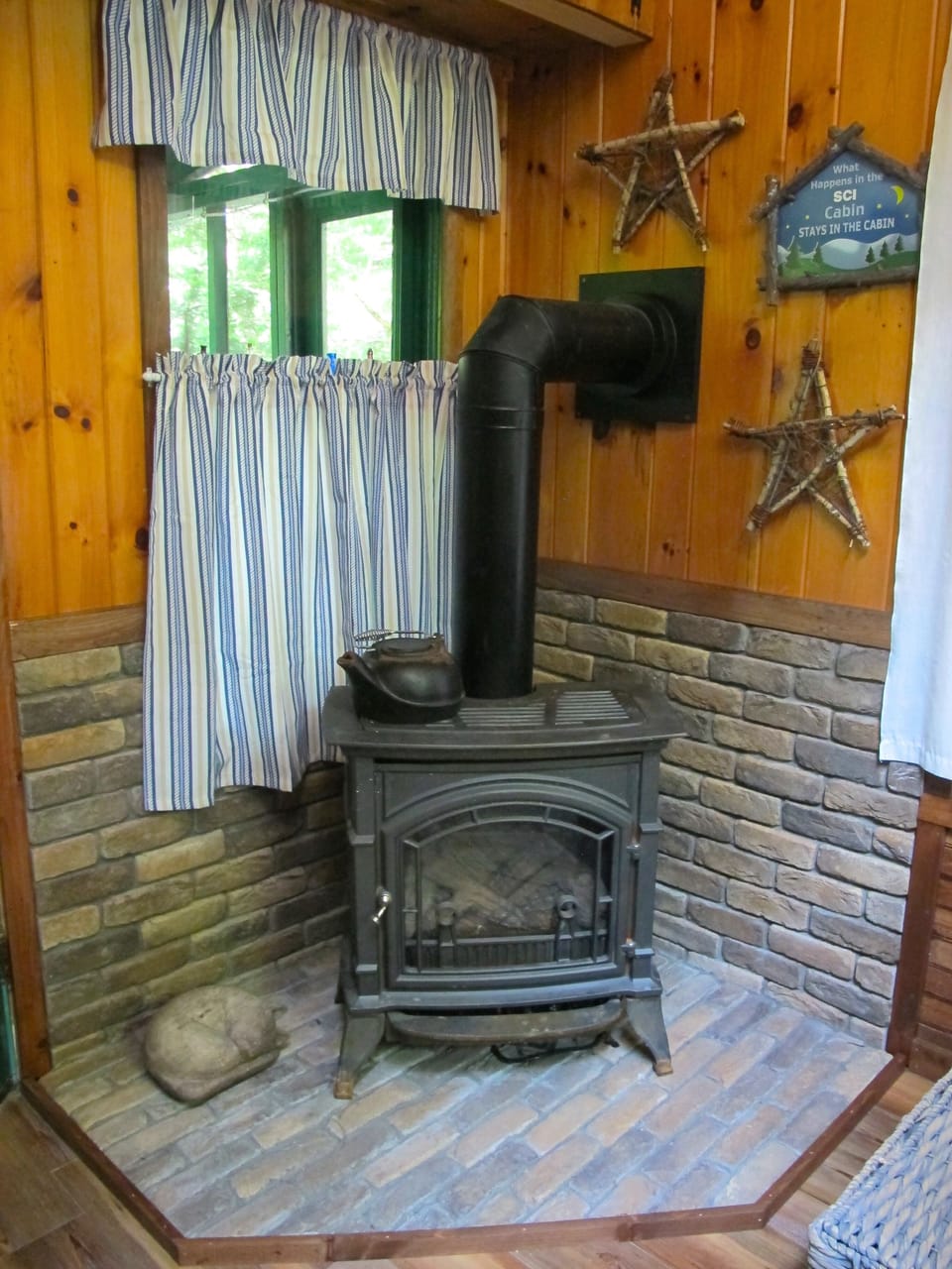 Gas fireplace for chilly nights
