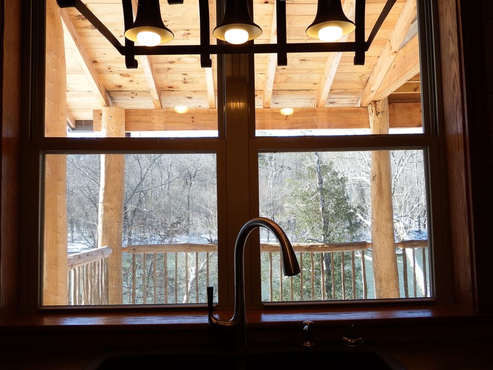 View of River from the Kitchen Sink