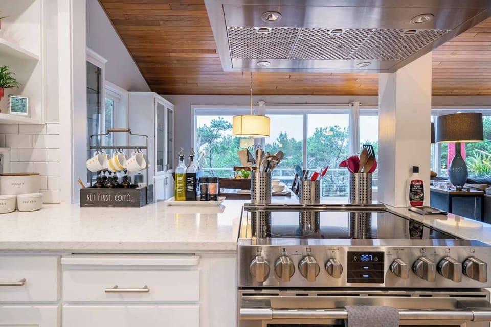 Wake up to the perfect cup — enjoy a fully stocked coffee station with flavored syrups, creamers, and everything you need to start your morning right.