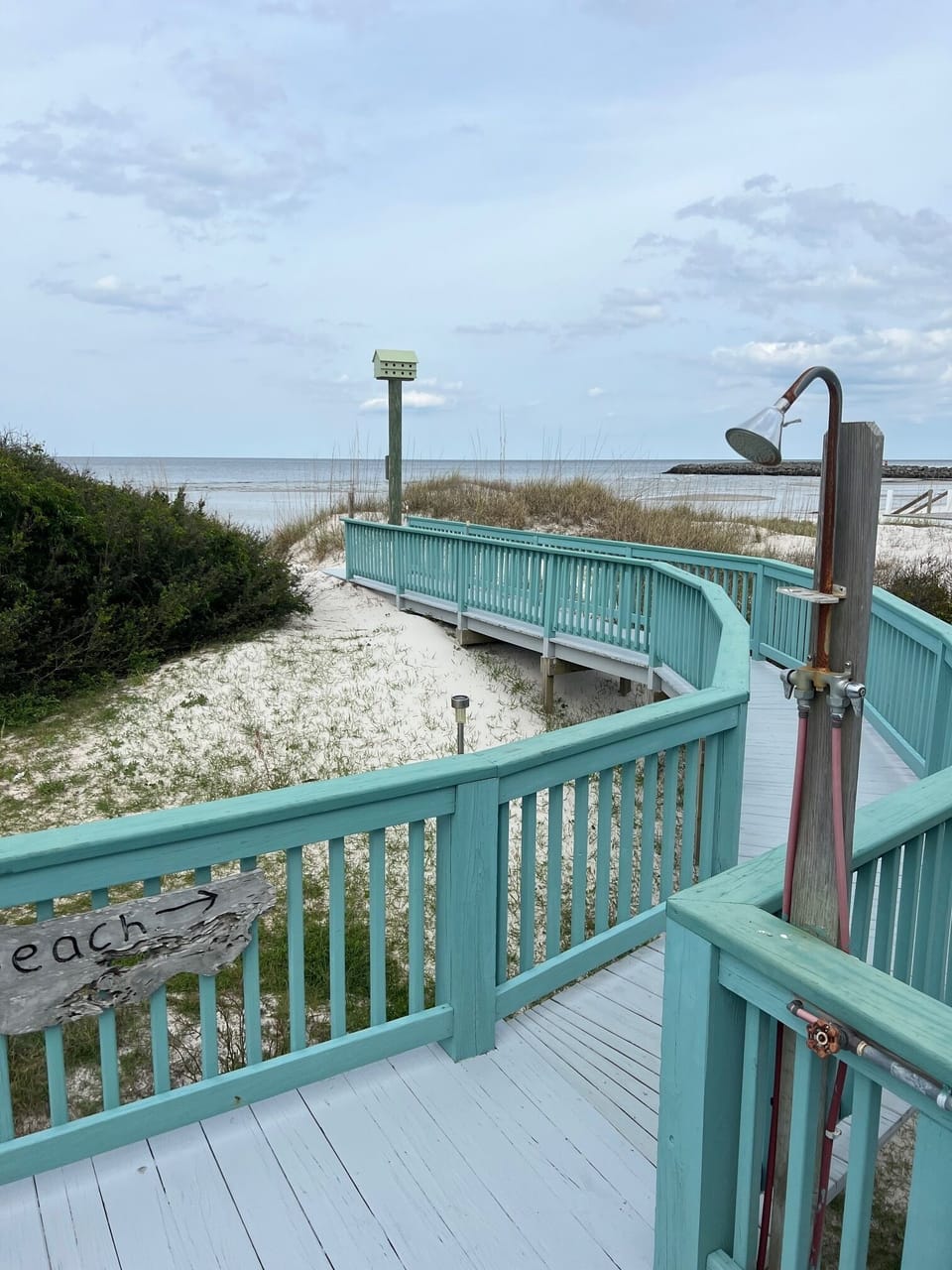 Walkway to beach/Outside shower