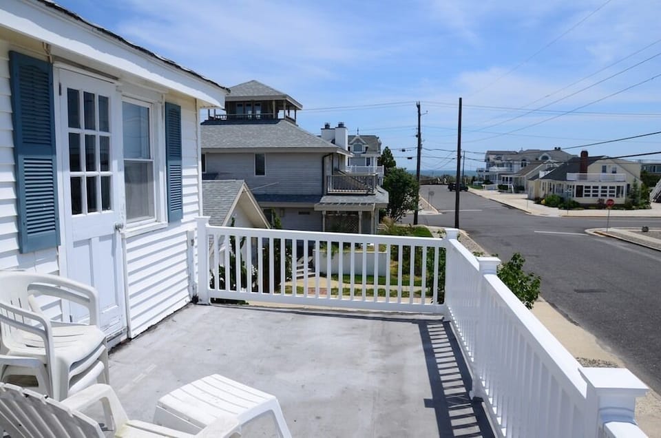 Sun deck with view of ocean