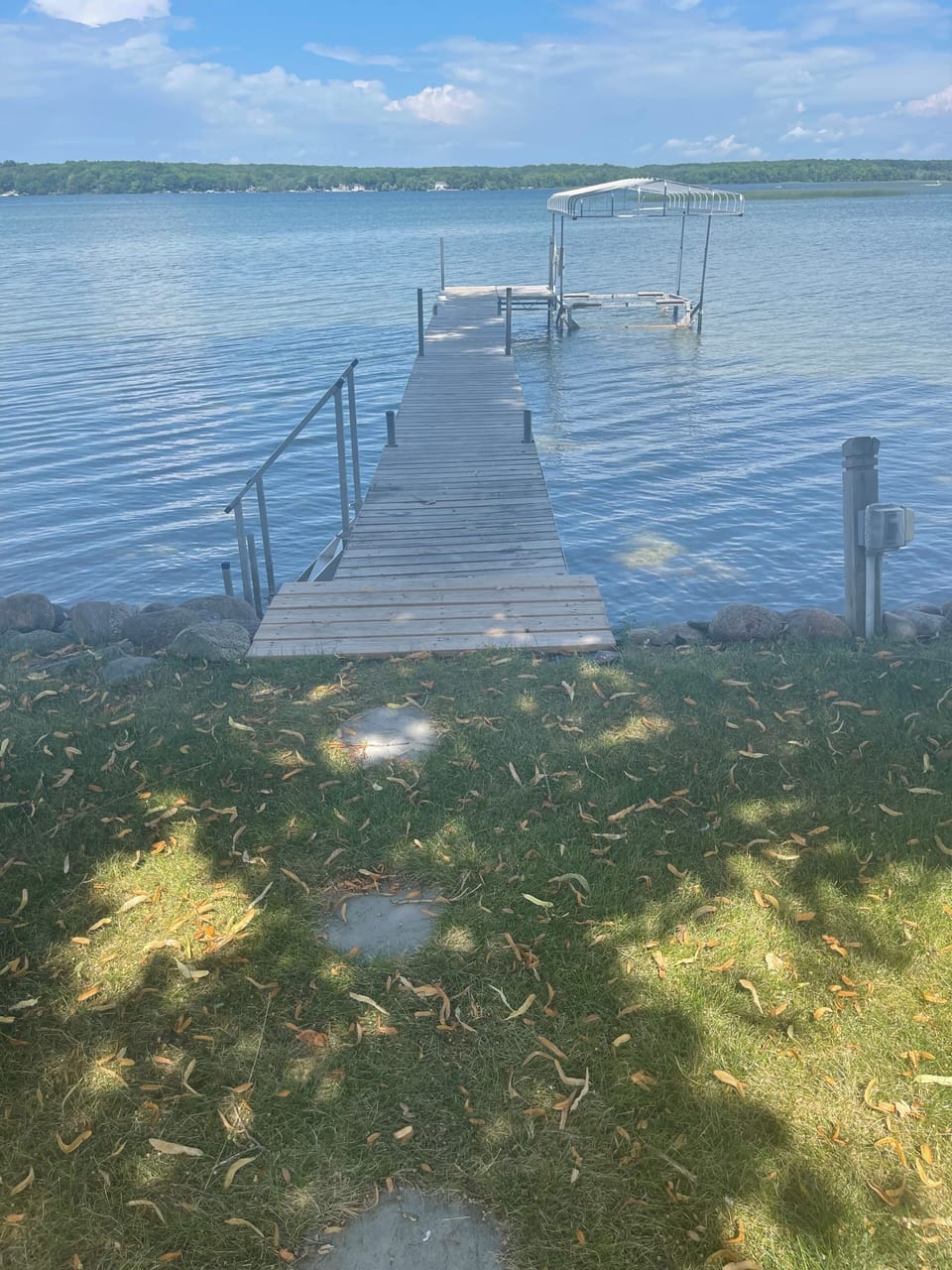 Updated view of dock and steps 