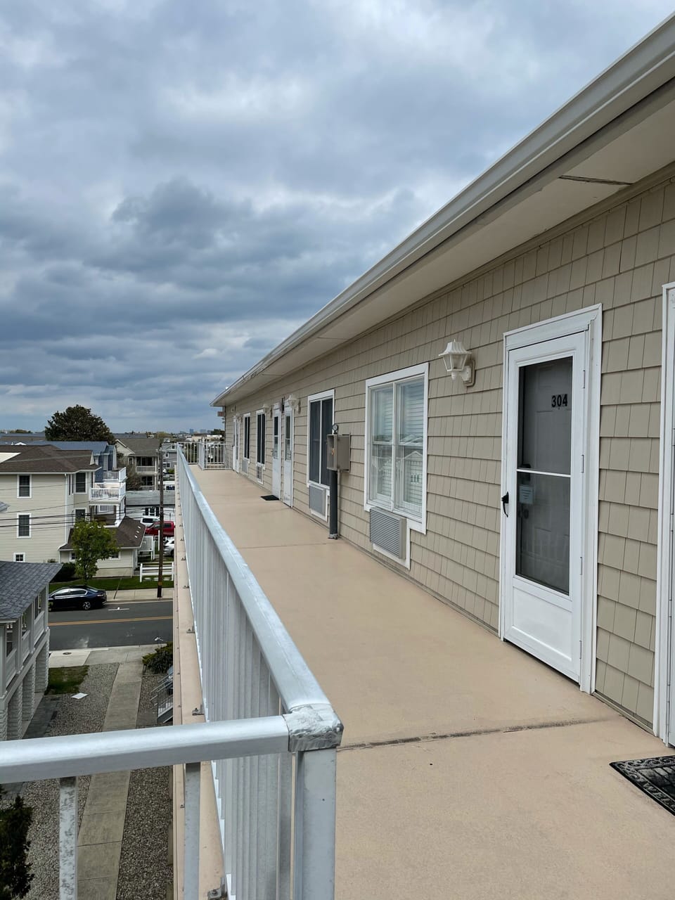 Third floor walkway to the condo.