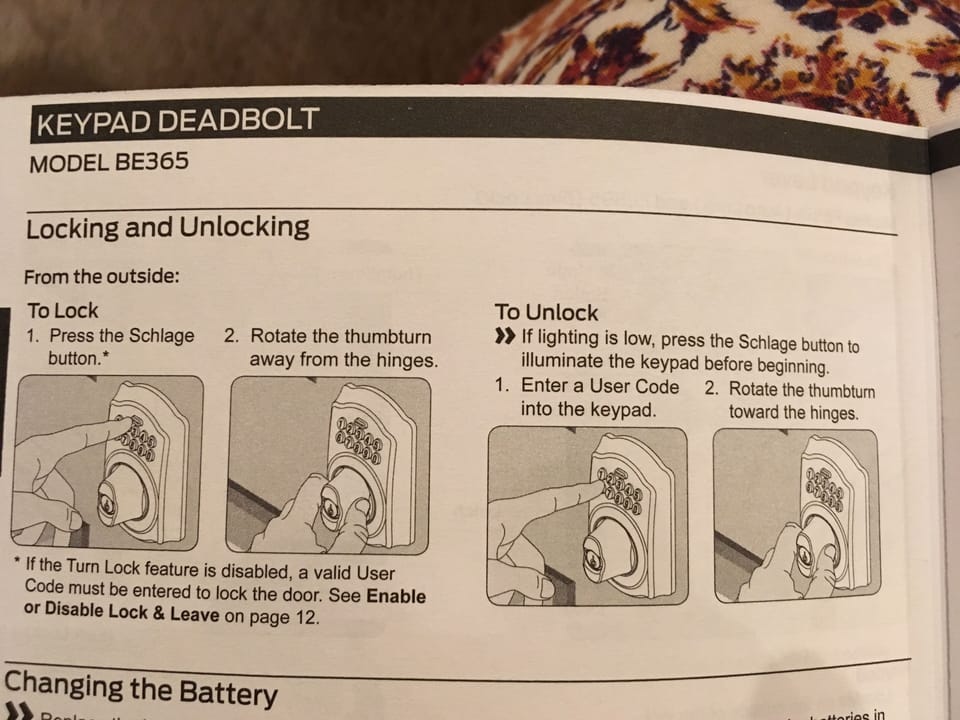 front door code access