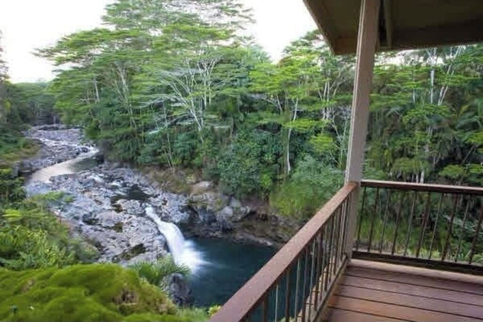 Wailuku river and falls view from porch