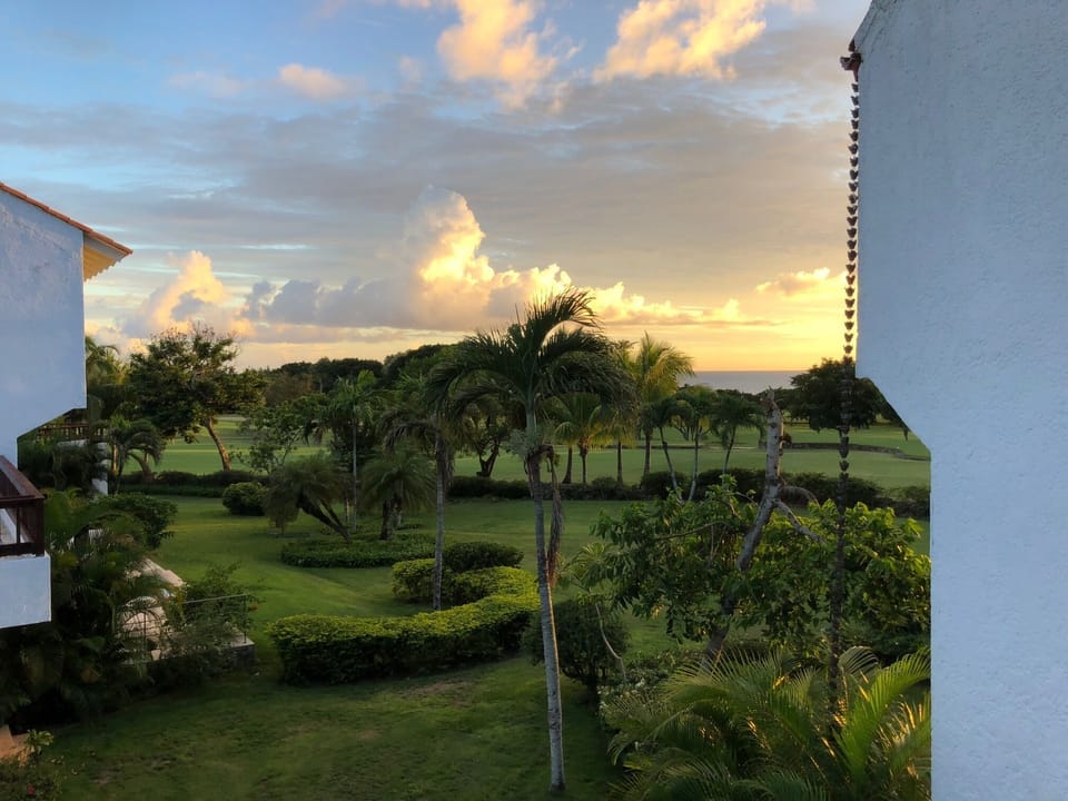 Sunset view from the back porch